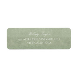 Diskret Pastell Sagegrön Bröllop  Returadress Etikett