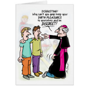 Diskret präst hälsningskort