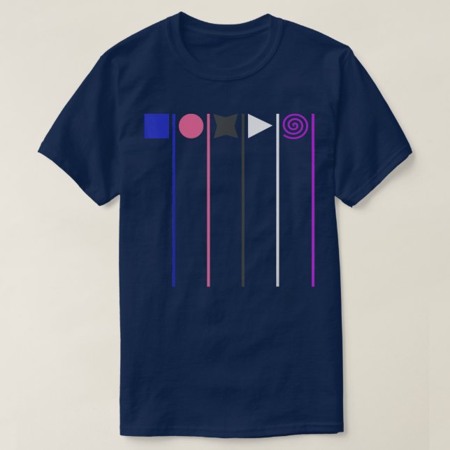 Diskret Pride Månad Pride av gendervätska, Gender  T Shirt (Design framsida)