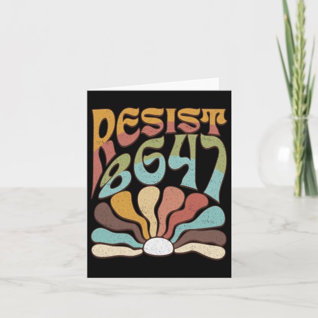 Diskret Resistent 8647 Trump Resist Trump Protest  Kort (Framsida)