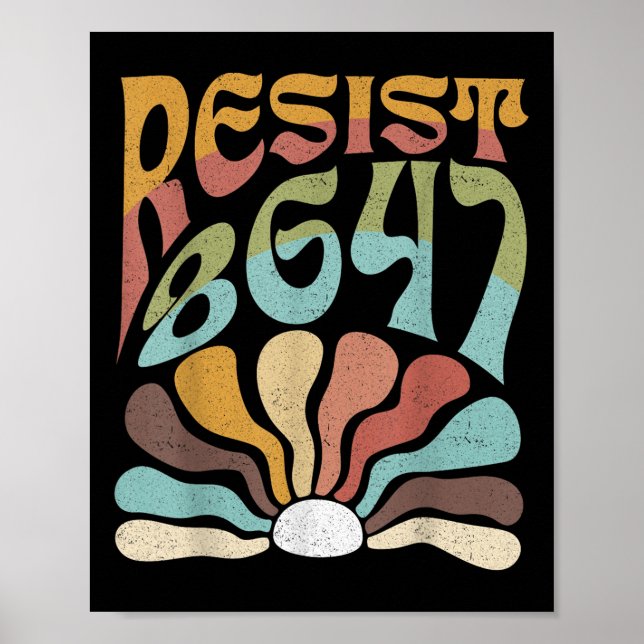 Diskret Resistent 8647 Trump Resist Trump Protest  Poster (Framsidan)