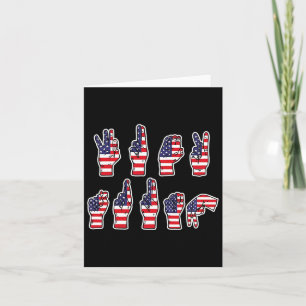 Diskret resttrumpens signaturspråk 4 juli kort
