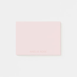 Diskret Rosa Namn på mjuk Rosa Post-it Block