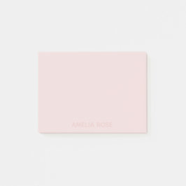Diskret Rosa Namn på mjuk Rosa Post-it Block