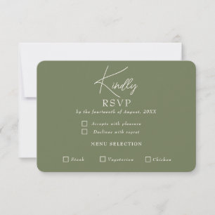 Diskret RSVP-kort Tack Kort
