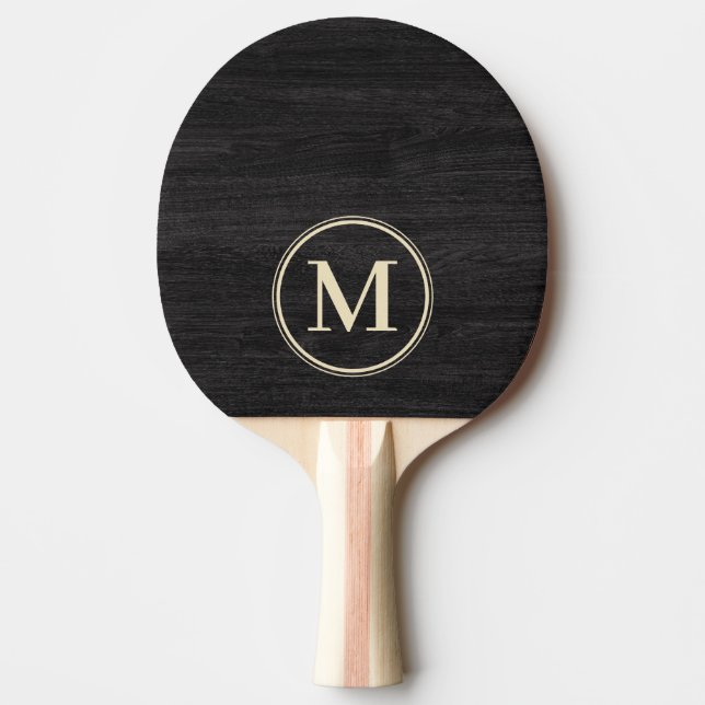 Diskret Trämönster Monogram Pingisracket (Framsidan)