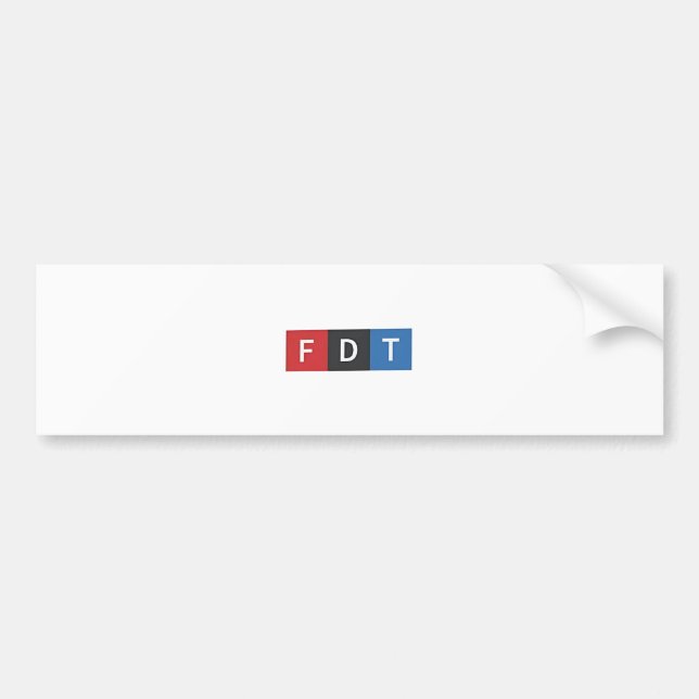 Diskreta anti-trumpy FDT Anti-Maga-demokrater Bildekal (Framsidan)