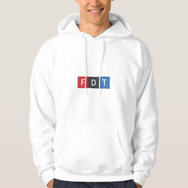 Diskreta anti-trumpy FDT Anti-Maga-demokrater Hoodie (Framsida)
