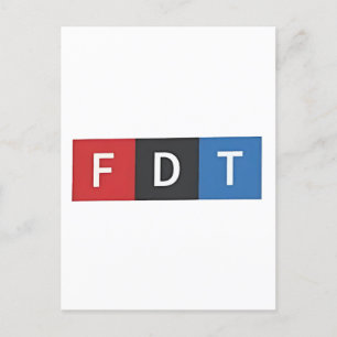 Diskreta anti-trumpy FDT Anti-Maga-demokrater Inbjudan Vykort