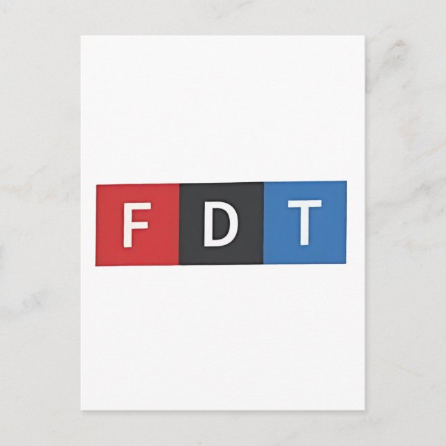 Diskreta anti-trumpy FDT Anti-Maga-demokrater Inbjudan Vykort (Framsida)