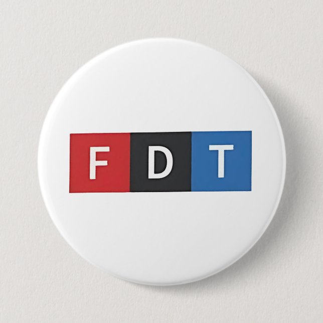 Diskreta anti-trumpy FDT Anti-Maga-demokrater Knapp (Framsida)