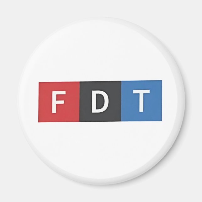 Diskreta anti-trumpy FDT Anti-Maga-demokrater Magnet (Framsidan)