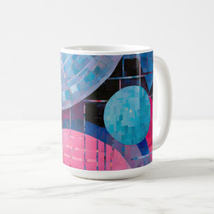 Diskreta skuggor av blått och Rosa i Abstrakt Kaffemugg