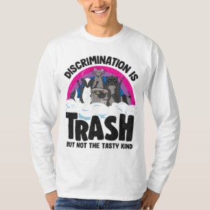 Diskriminering är Sopor Opossum Raccoon Bisexual B T Shirt