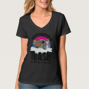 Diskriminering är Sopor Opossum Raccoon Bisexual B T Shirt