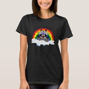 Diskriminering är Sopor Raccoon Rainbow Flagga Gay T Shirt