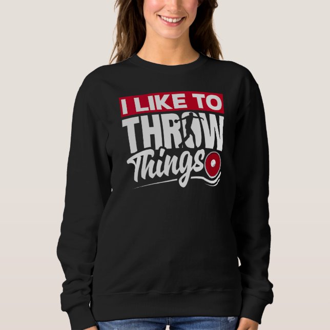 Diskus som kastar diskussioner om halshuggning och t shirt (Framsida)