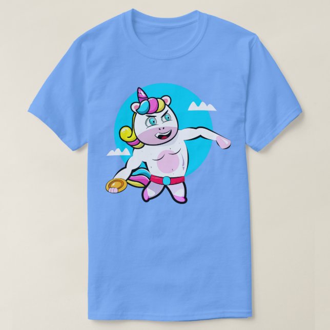 Diskus tjockare Unicorn 2 T Shirt (Design framsida)