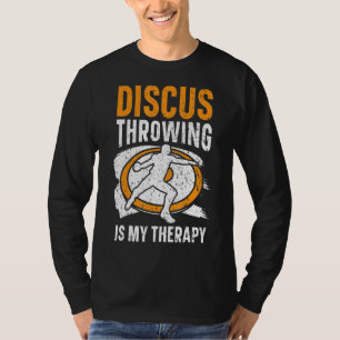 Diskusering är min terapibana och Fält Athl T Shirt