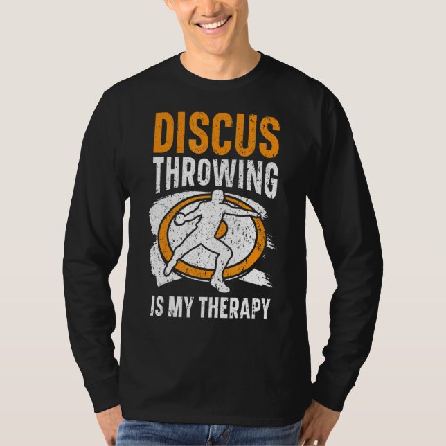 Diskusering är min terapibana och Fält Athl T Shirt (Framsida)