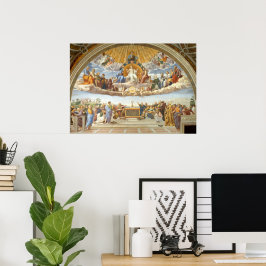 Diskussion om Heligan Sacrament, Raphael Sanzio Poster