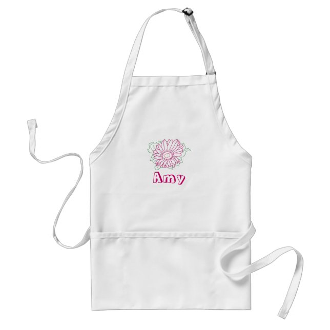 Disline art - fuchsia daisy, Amy coloring apron Förkläde (Framsidan)
