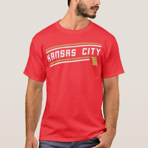 Disline för Retro Kansas City Rand Missouri Karta T Shirt