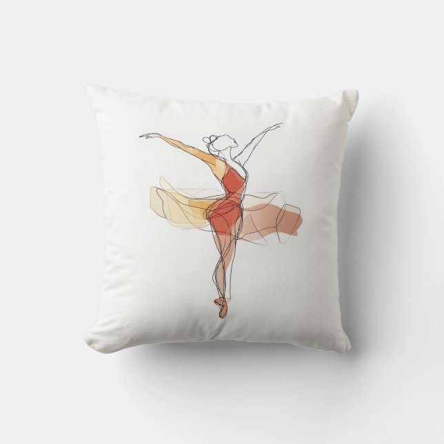 Disline Stroke Dancing Red Ballerina Studio Decor Kudde (Framsida)