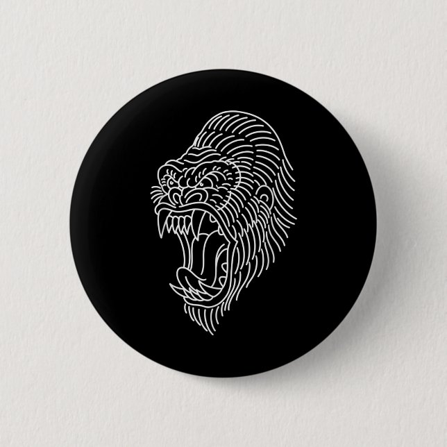Disline Tattoo för American Traditional Gorilla He Knapp (Framsida)