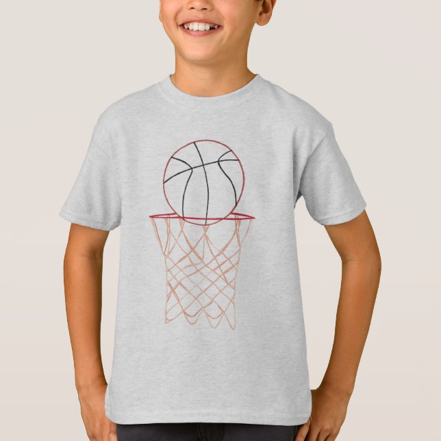Disline Teckning Basketball Shirt Tee (Framsida)