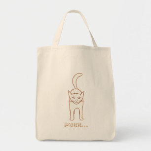 Disline teckning, Ställföreträdande Cat Purr canva Tygkasse