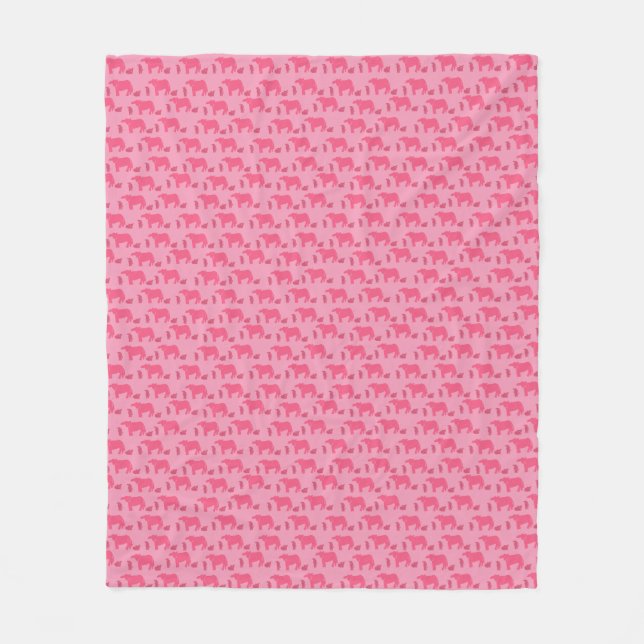 Dismal Pink Fleece Blanket Cows Western Ranch (Framsidan)