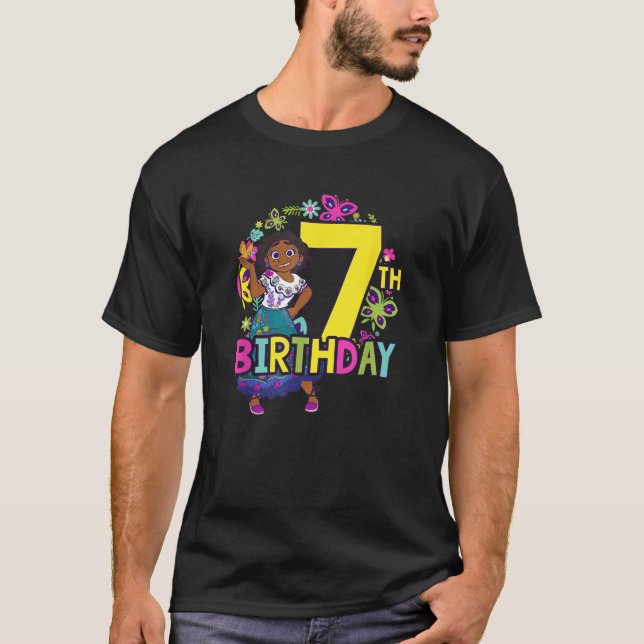 Disney Encanto Maribel 7th Birthday Floral Smile P T Shirt (Framsida)