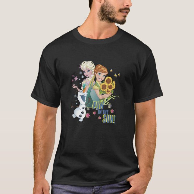 Disney Frozen Elsa Anna Olaf Fun In The Sun Spring T Shirt (Framsida)