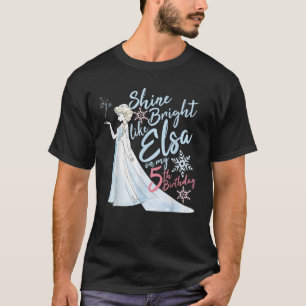 Disney Frozen Elsa Shine Bright på min femte födel T Shirt