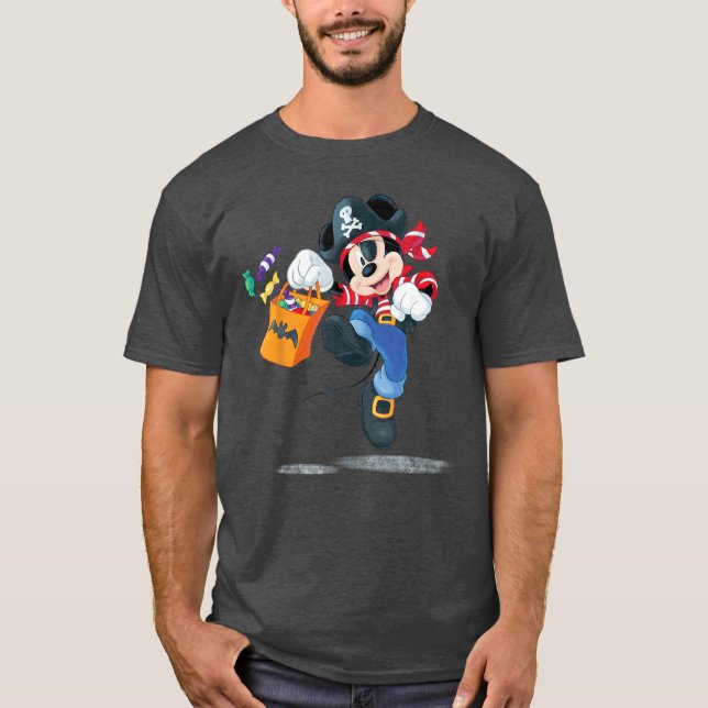 Disney Halloween Mickey Mouse Pirate Costume Trick T Shirt (Framsida)
