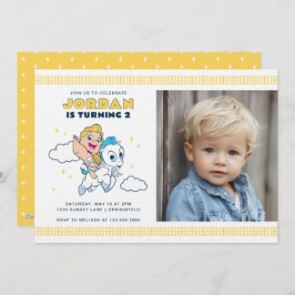 Disney Hercules Baby Birthday Photo Inbjudningar