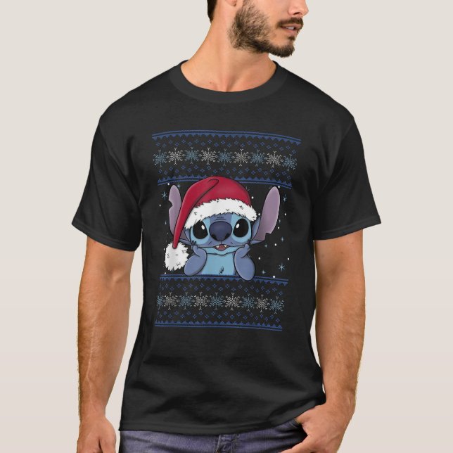 Disney Lilo Stitch jul Stitch Ugly Sweater S T Shirt (Framsida)