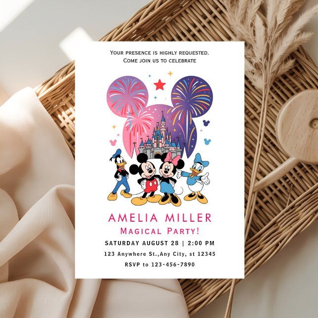 Disney Magic Birthday Invitation | Mickey & Minnie Inbjudningar (Skapare uppladdad)