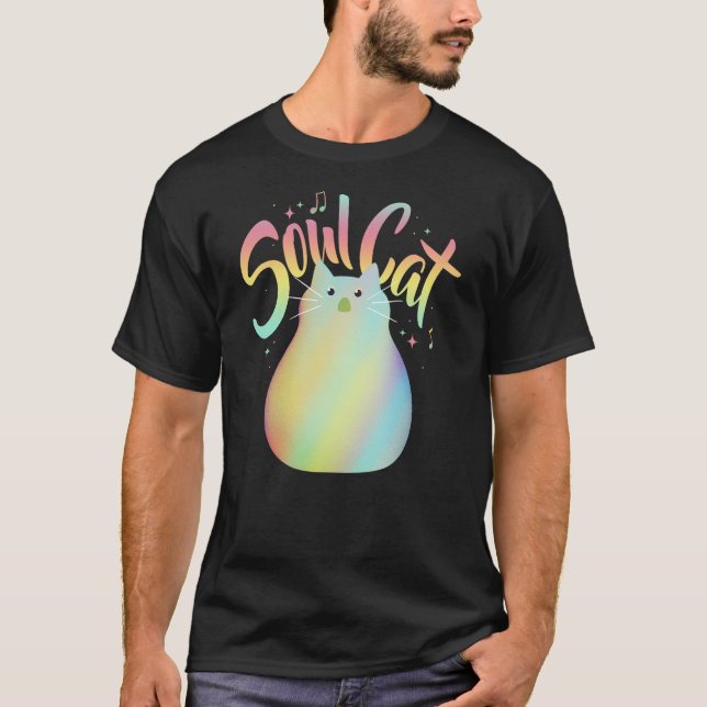 Disney mens Classic Disney Pixar Soul Cat Gradient T Shirt (Framsida)