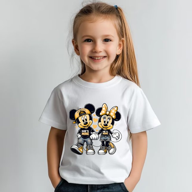 Disney Mickey och Minnie Mouse Partryck  T Shirt (Skapare uppladdad)