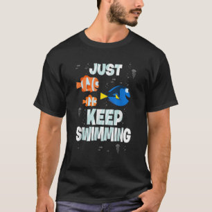 Disney Pixar Finding Dory Fortsätt Simma Clown T Shirt