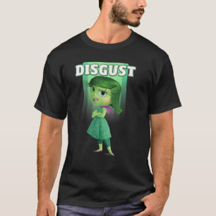 Disney Pixar Inside Out Grönt Retro Poster T Shirt