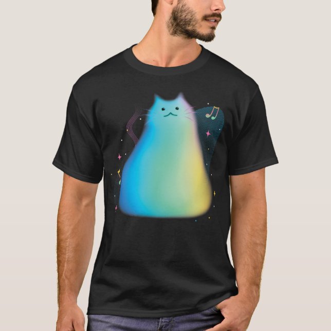 Disney Pixar Soul Cat Portrait Music Notes T Shirt (Framsida)