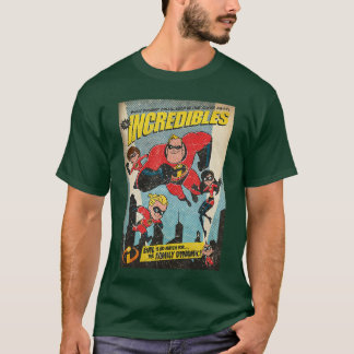 Disney Pixar The Incredibles Family Group Comic Vi T Shirt
