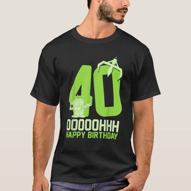 Disney Pixar Toy Story Alien OOOOH Happy 40th Birt T Shirt (Framsida)