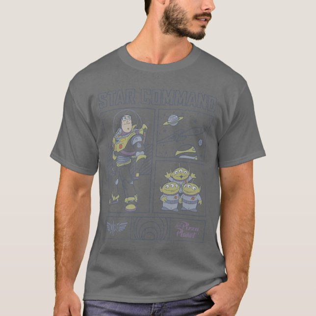 Disney Pixar Toy Story Buzz Lightyear Star Command T Shirt (Framsida)