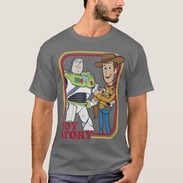 Disney Pixar Toy Story Buzz Lightyear Woody Buds T Shirt (Framsida)