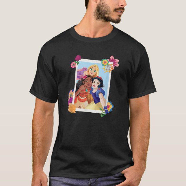Disney Princess Rapunzel Moana Snow White Polaroid T Shirt (Framsida)