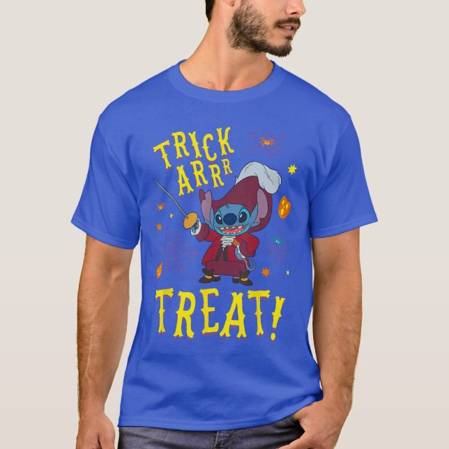 Disney Stitch Captain Hook Costume Trick ARR Treat T Shirt (Framsida)